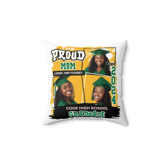 Graduation Spun Polyester Square Pillow
